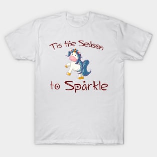 Christmas Unicorn: Tis the Season to Sparkle T-Shirt